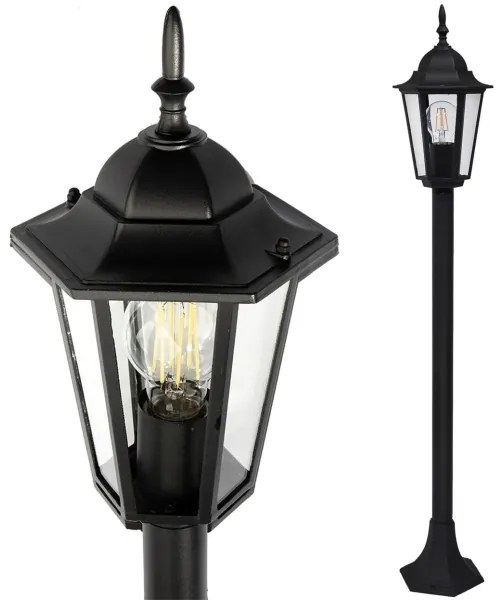 Lampada da esterno 1xE27/20W/230V IP43 96,5 cm nero