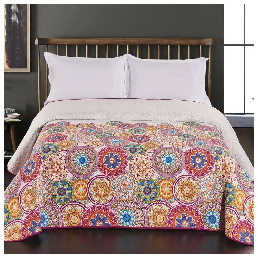 Copriletto reversibile in microfibra fucsia , 170 x 270 cm Bibi - DecoKing