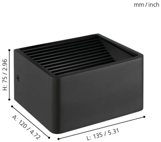 Eglo 98269 - Applique a LED da esterno DONINNI LED/6W/230V IP44