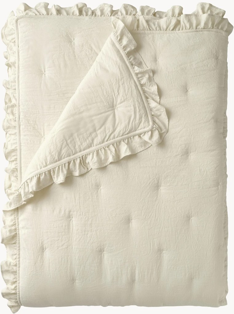 Copriletto trapuntato con volant Aimée