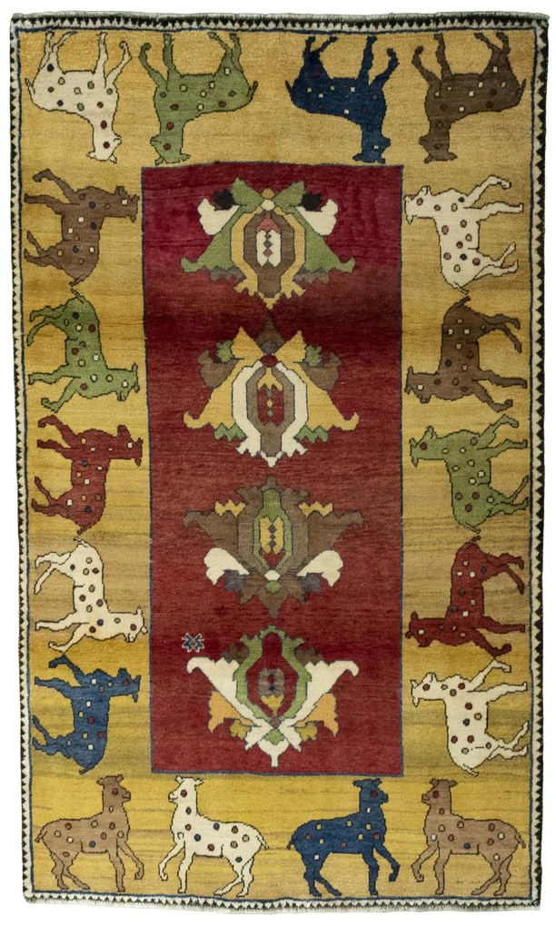 Gabbeh Tappeto persiano 140 x 230 Rosso (Iran) Annodato A Mano