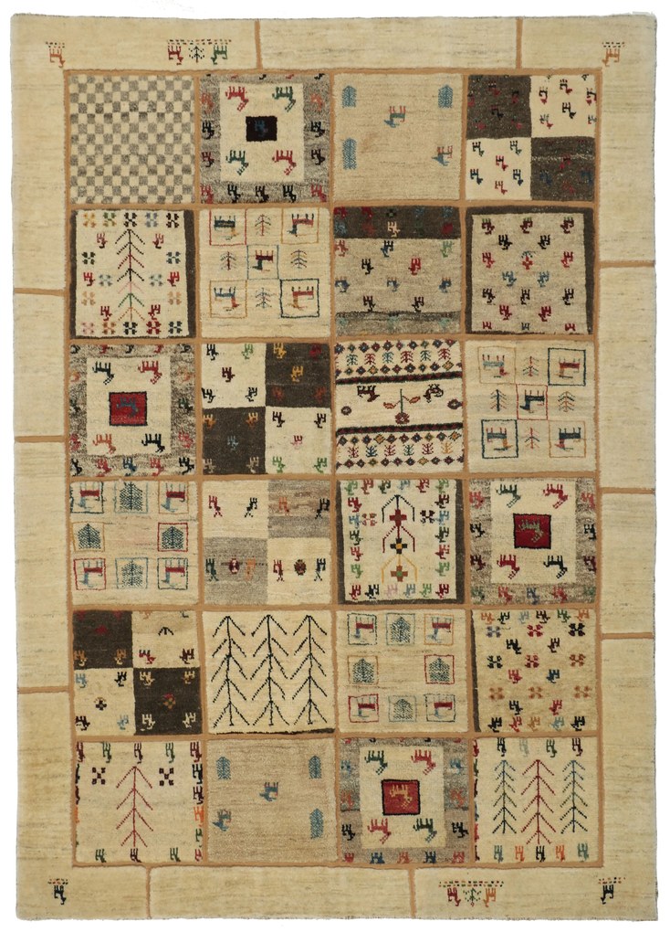 Gabbeh Tappeto 180x250 (Iran) Annodato A Mano