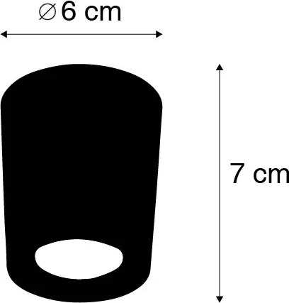 Faretto da soffitto moderno nero con LED IP55 - Livia