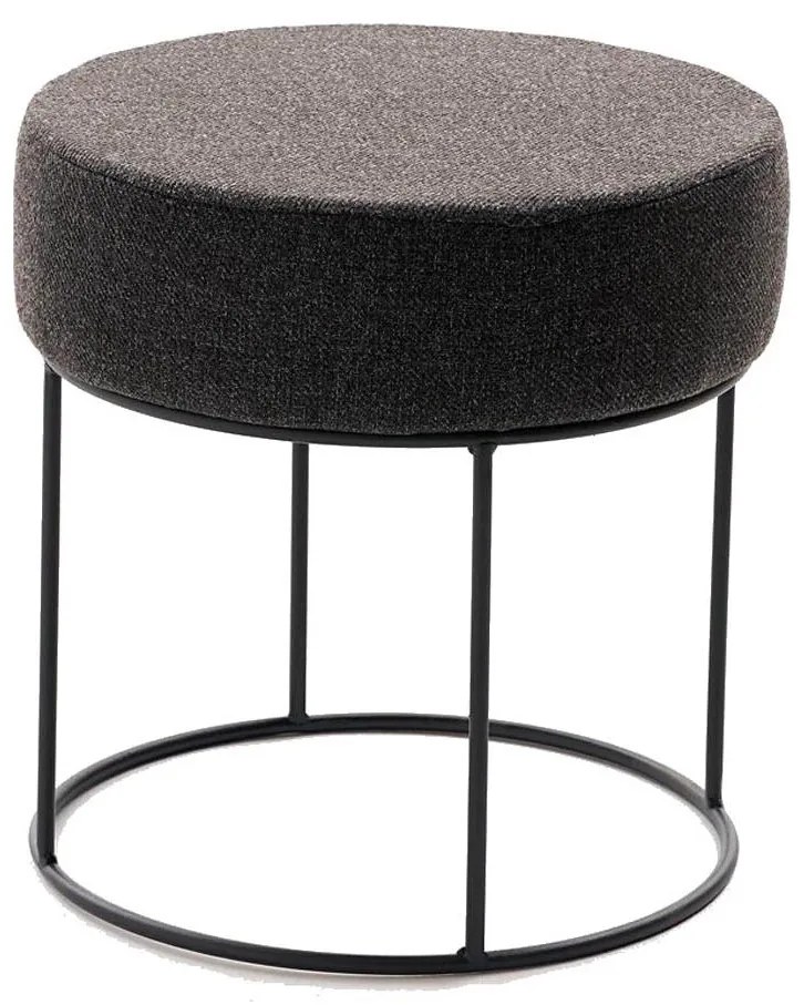 Pouf RELO Ø 40 cm marrone scuro
