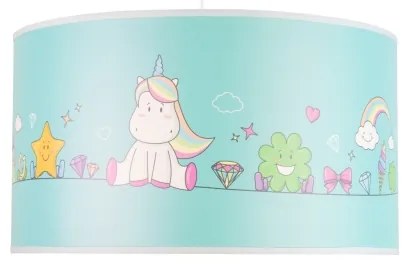 Duolla - Lampadario a sospensione per bambini UNICORN 1xE27/15W/230V diametro 35 cm