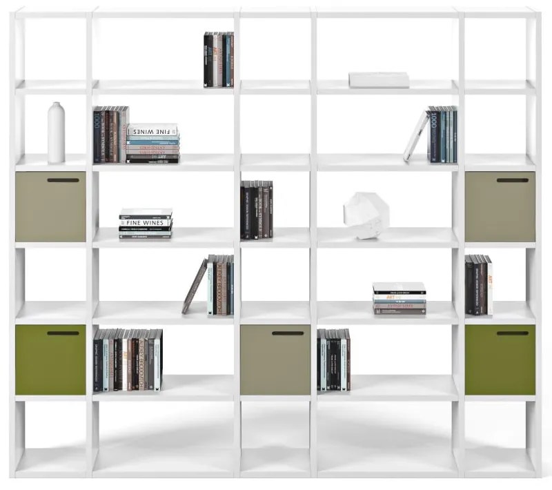 Libreria bianca, altezza 224 cm Pombal - TemaHome