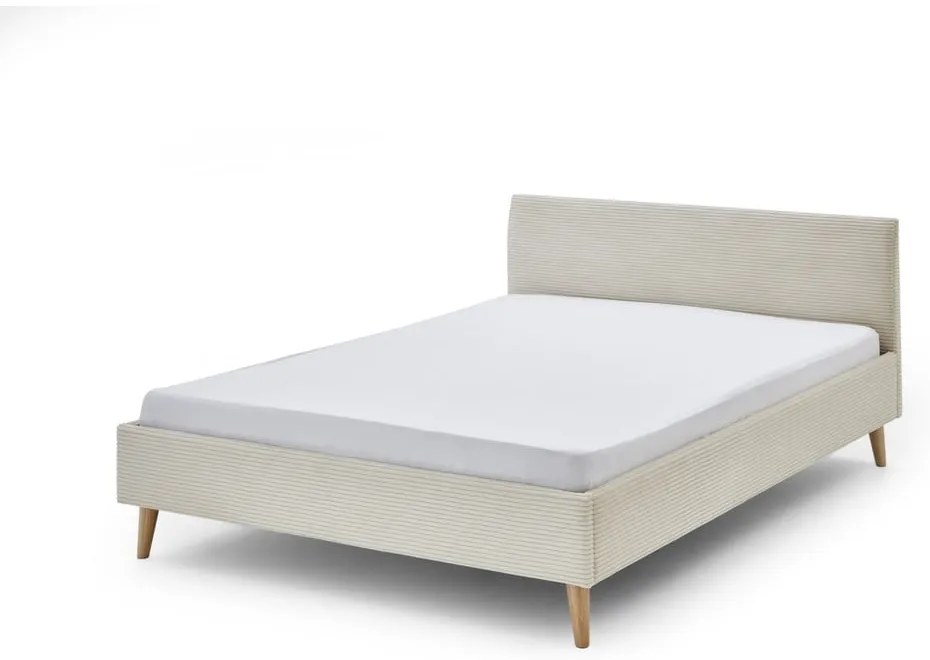 Letto matrimoniale imbottito beige rete non inclusa 140x200 cm Wicki – Meise Möbel
