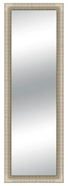 Specchio rettangolare in legno avorio 52 x 137 cm