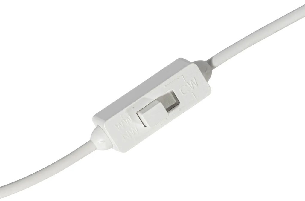 Set di 6 faretti da incasso bianchi con LED 3000K-5000K - Elias