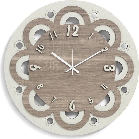 Orologio da parete tondo D30 in legno laminato TRS - MARGHERITA