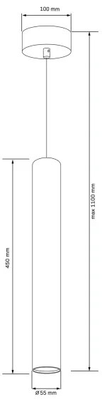 Lampadario a sospensione con filo LUNGOMARE 1xGU10/10W/230V cromo