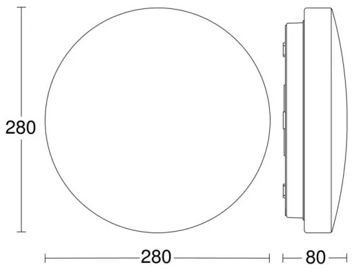 Steinel 069698-LED Plafoniera da bagno RSPRO P1 LED/8,2W/230V 4000K IP54