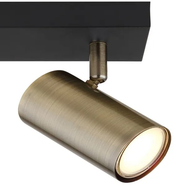 Globo 57911-3M - Faretto ROBBY 3xGU10/35W/230V nero/ottone