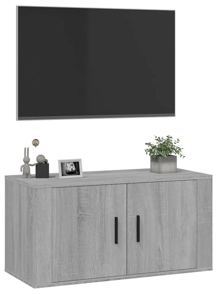 Mobile porta tv a parete grigio sonoma 80x34,5x40 cm