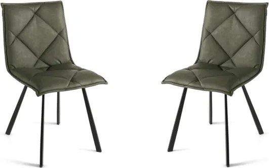 Sedia pranzo Ecopelle Oliva - moderno ROLL 2 sedie