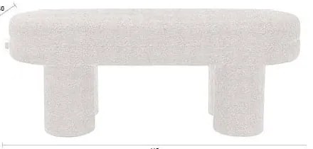 Panchina beige con rivestimento in bouclé Fern – Dutchbone