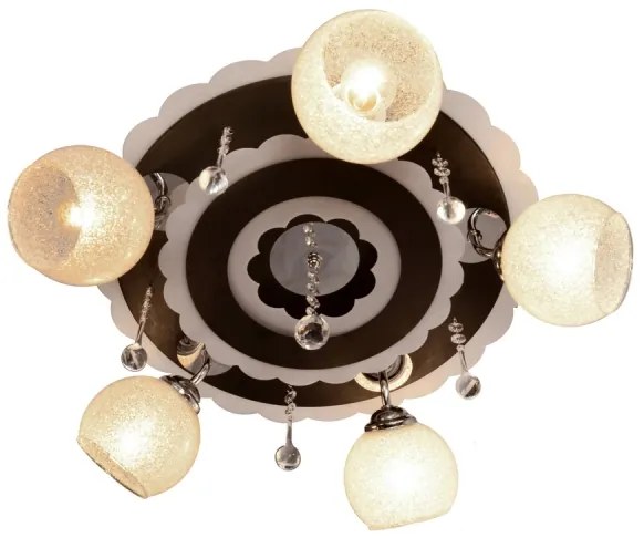 Faretto ARONA 5xE27/15W/230V+LED nero