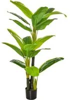 Pianta Artificiale Banano H150 cm con Vaso Verde