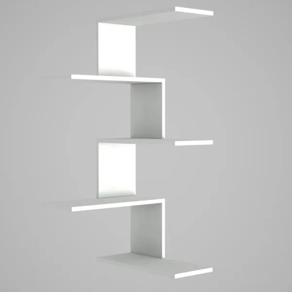 Mensola angolare CANIKO 109x51,5 cm bianca