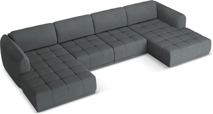 Divano angolare grigio scuro Hoku – Makamii