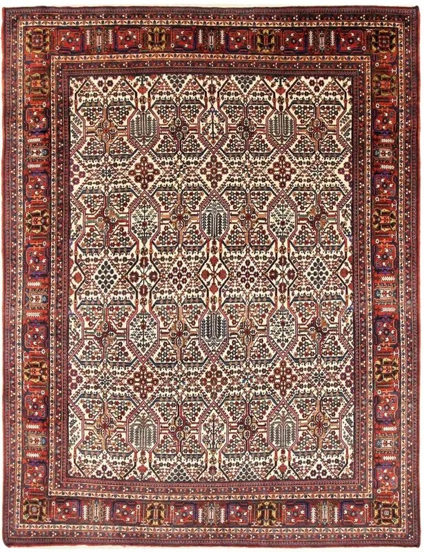 Meimeh Tappeto persiano 330 x 240 Beige (Iran) Annodato A Mano