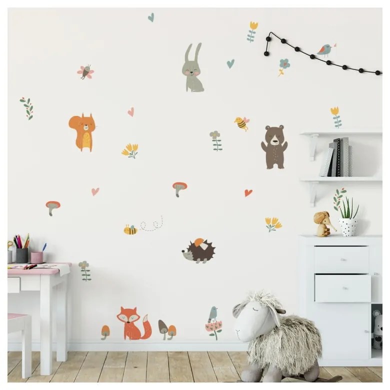 Set di adesivi murali Funny Scandinavian Animals - Ambiance