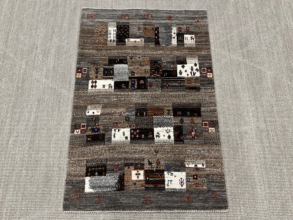 Loribaft Tappeto persiano 80x120 Grigio (Iran) Annodato A Mano