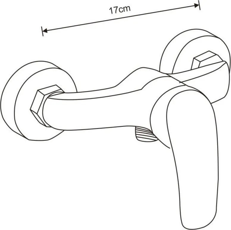 Mexen Erik set doccia esterno con soffione e rubinetto doccia Fabia, cromo - 746540205-00