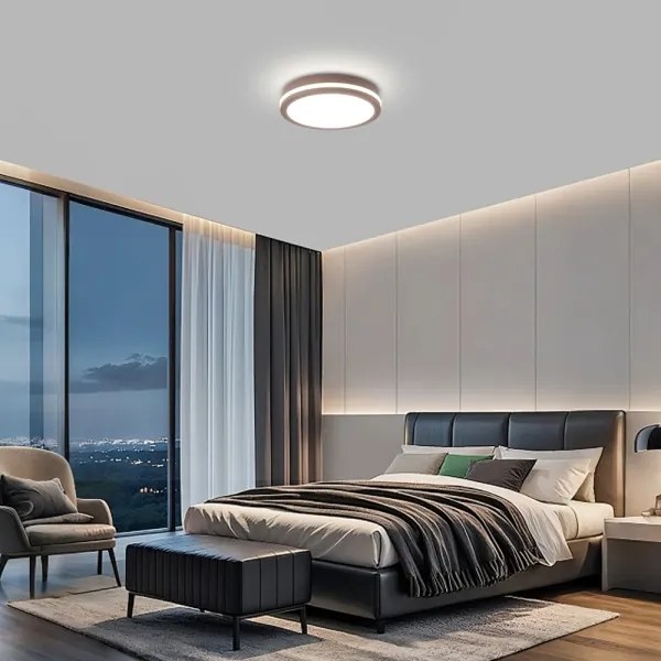 Brilagi - Lampada LED da esterno con sensore BENE LED/24W/230V Ø 26 cm marrone IP54