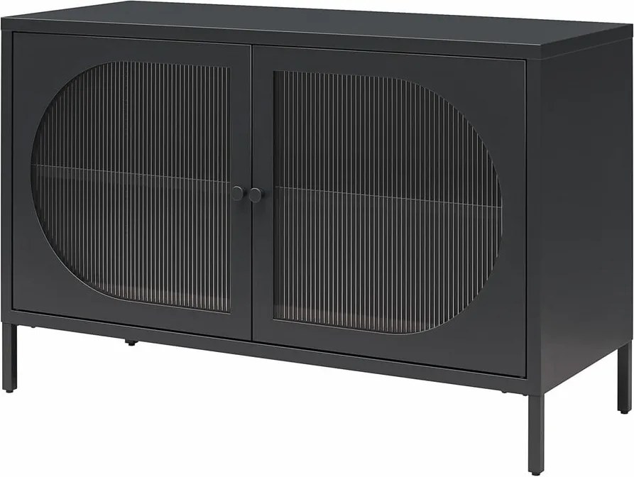 Vetrina in metallo nero 100x64x40 cm Luna - Støraa