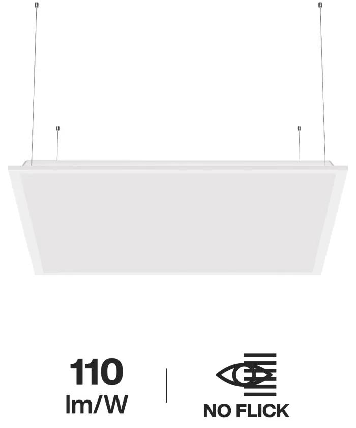Pannello LED a Sospensione 60x60 40W, IP40, 110lm/W, No Flickering Colore  Bianco Naturale 4.000K