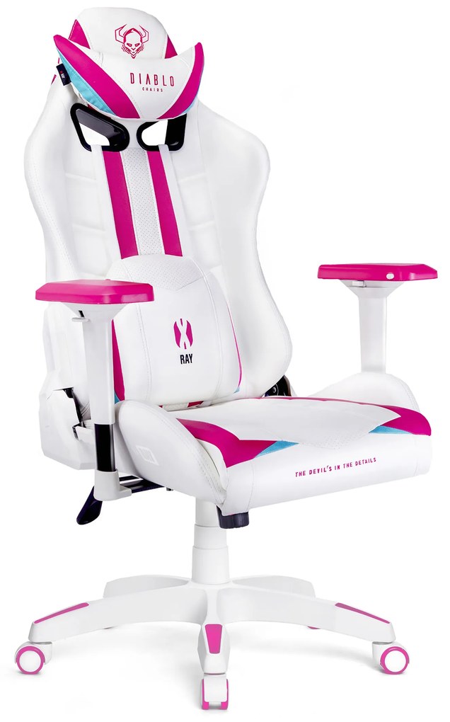 Sedia da gaming Diablo X-Ray Normal Size: Bianco Rosa