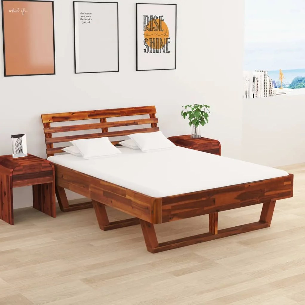 Giroletto İn Legno Massello Di Acacia 140x200 Cm /