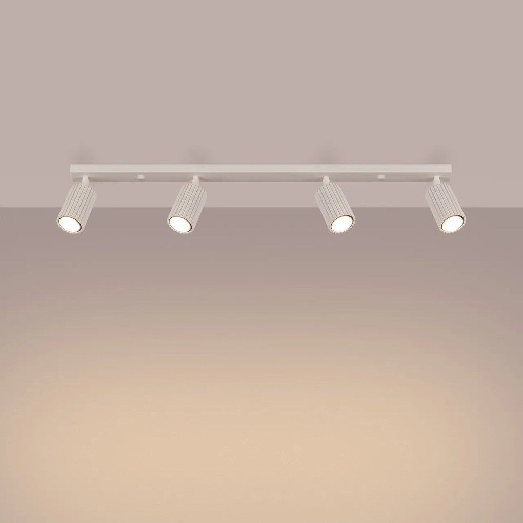 Plafoniera da soffitto 4xGU10 in Alluminio KARBON 4L