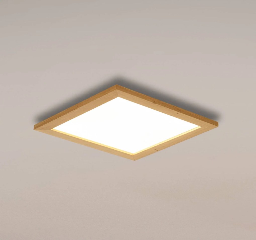 Pannello LED Aurinor Quitani, Legno chiaro, Soggiorno / Sala da pranzo, Legno, Moderno, Plafoniera LED