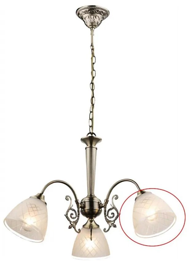 Globo - Vetro di ricambio per lampadario TIALDA E14, diametro 13,5 cm