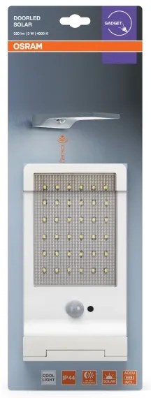 Osram - Applique da parete solare a LED con sensore DOORLED LED/3W/3,3V IP44