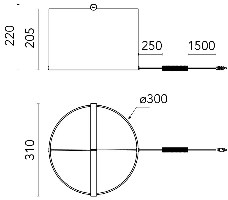 Flos To-tie T3 Lampada da tavolo a luce diffusa in Anodizzato Nero