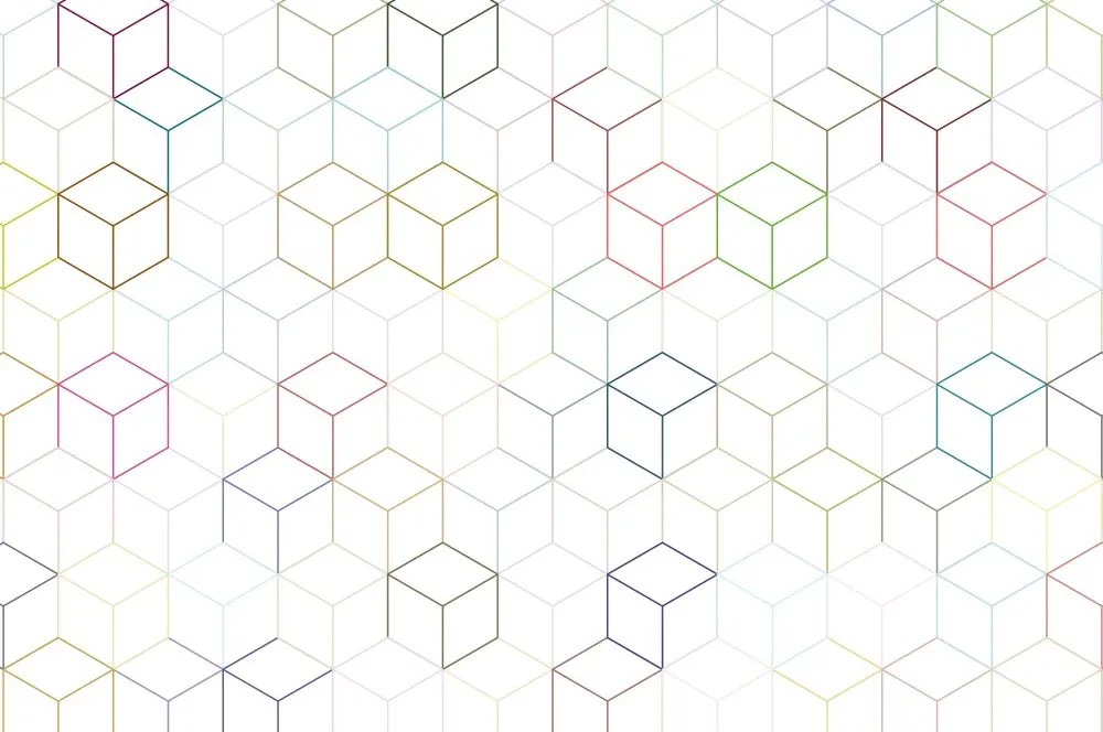 Carta da parati – Cubi colorati