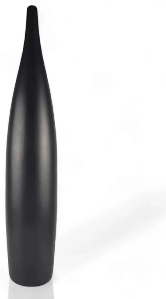 Vaso in ceramica 70 cm, nero opaco