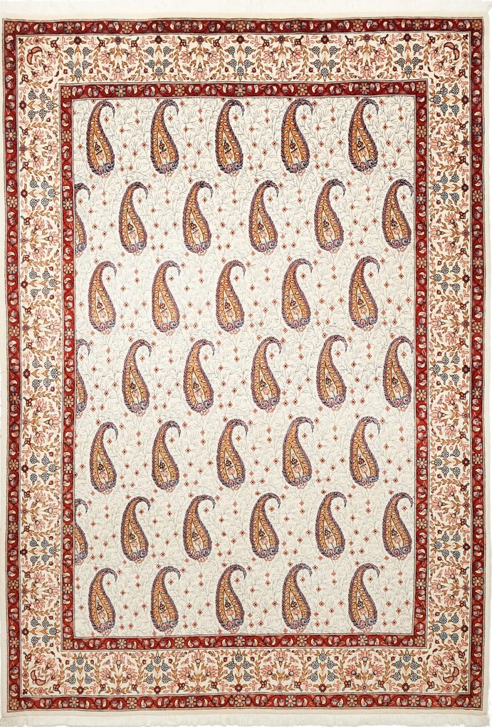 Isfahan Tappeto persiano 150 x 210 Beige (Iran) Annodato A Mano