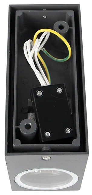 Set di 4 applique grigio scuro 2 luci IP44 - Baleno