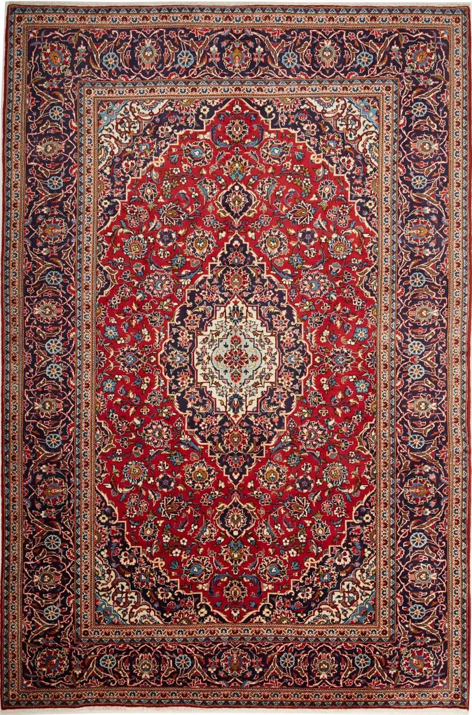Kashan Tappeto persiano 200 x 290 Rosso (Iran) Annodato A Mano