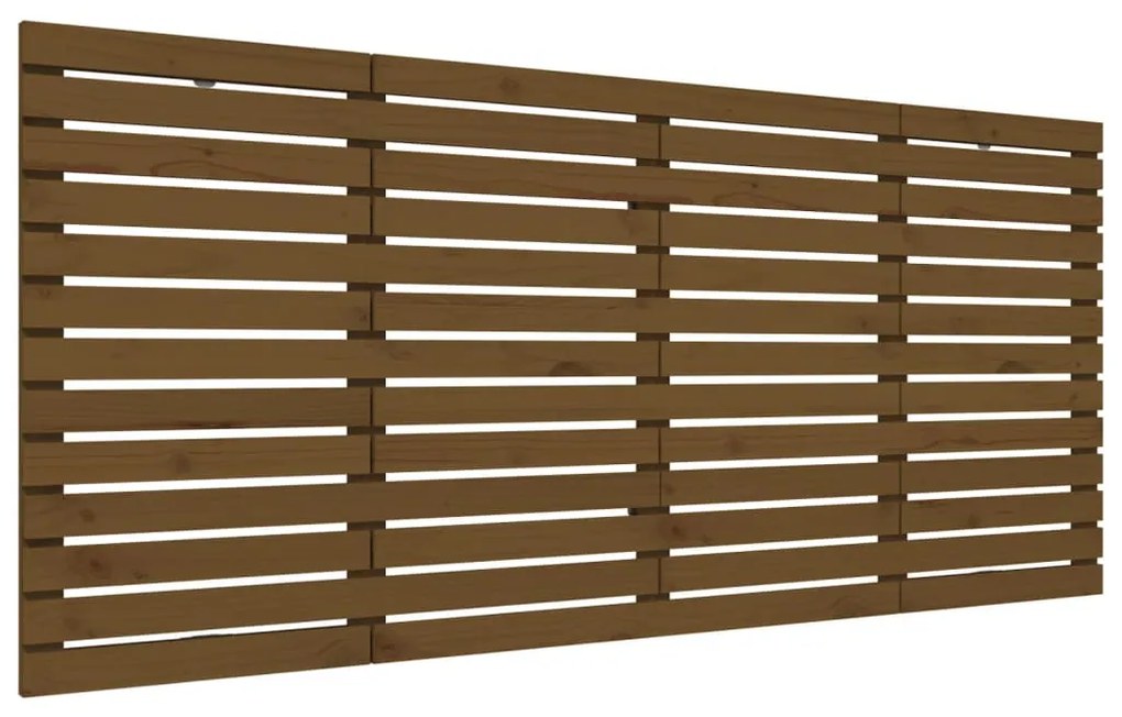 Testiera da parete miele 156x3x91,5cm in legno massello di pino