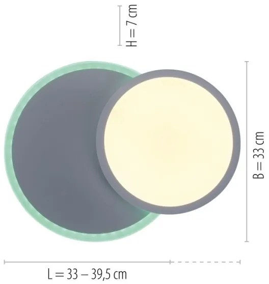 Leuchten Direkt 11662-16 - LED RGB Lampada dimmerabile ARENDA LED/21W/230V + +TC