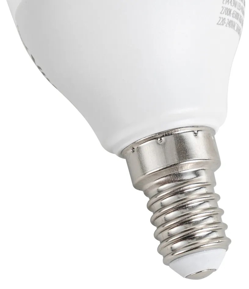 Lampadina LED intelligente E14 dimmerabile G45 4,9W 470lm 2700K-6500K