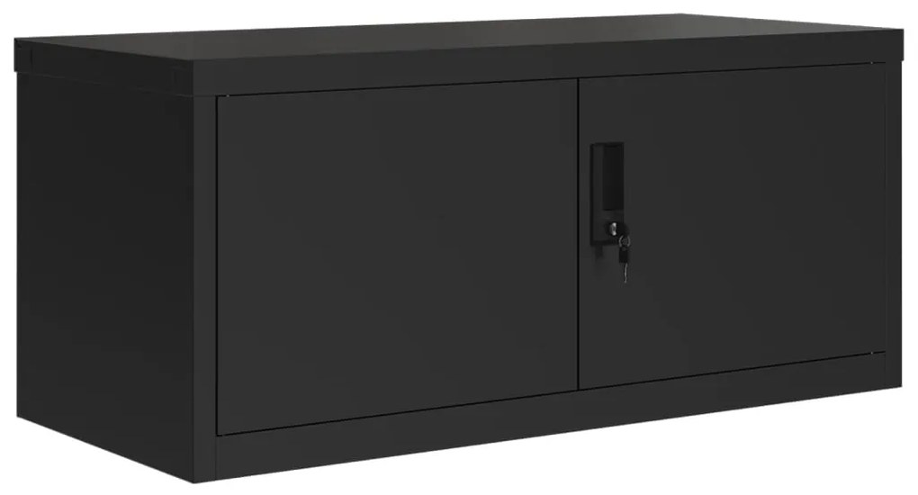 Armadio classificatore nero 90x40x130 cm in acciaio