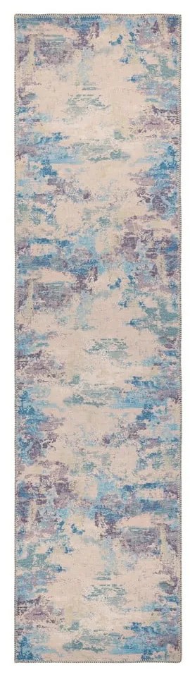 Runner lavabile blu-viola in fibra riciclata 60x230 cm Reid - Flair Rugs