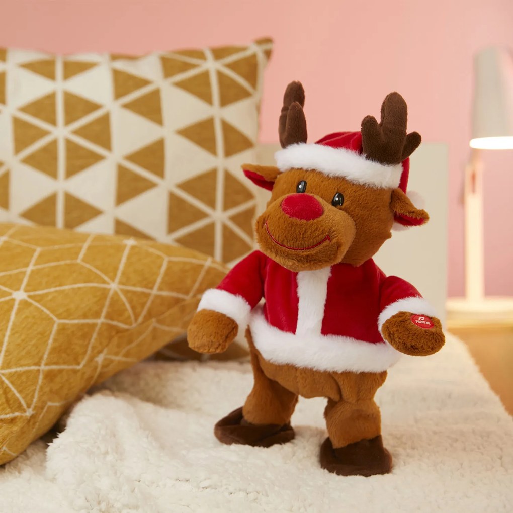 Renna ballerina 30 cm con musica