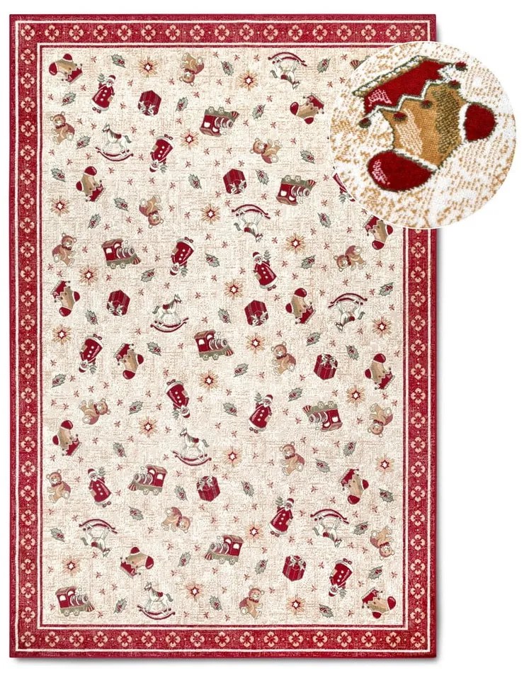 Tappeto rosso natalizio in cotone 160x230 cm Toy's Delight Red Christmas - Villeroy&amp;Boch